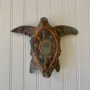 Haw Creek Forge Decorative Copper Sea Turtle Sculpture